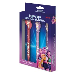 K-Pop Demon Hunters Erasable Gel Pen 3 Pack
