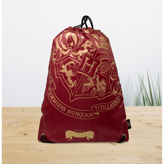 Harry Potter Draw String Bag Black - Crest & Customise