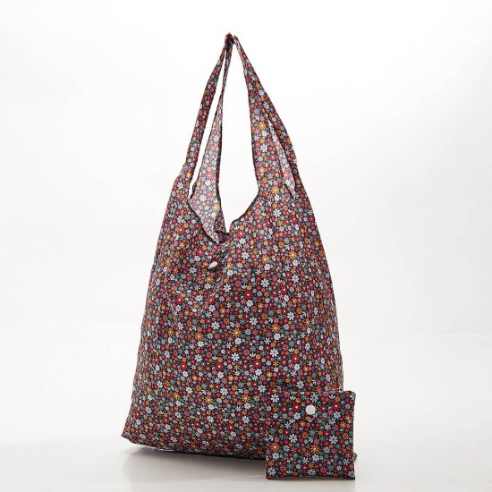 Black Ditsy Shopper