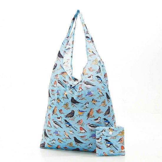 Blue Wild Birds Shopper