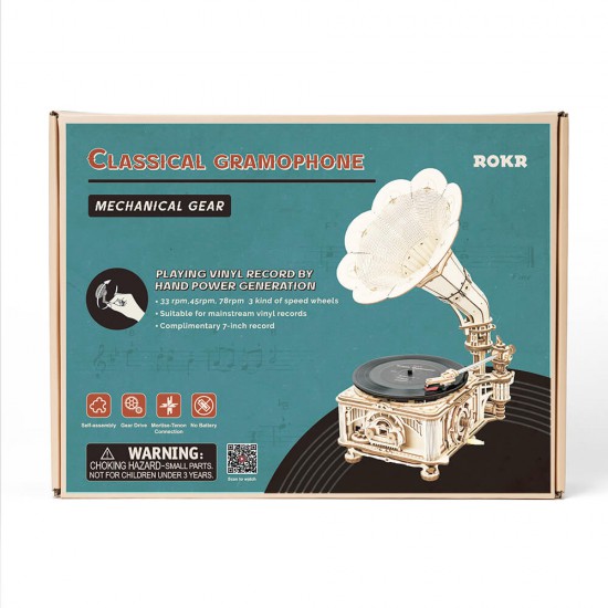 Classical gramophone（Electric & Hand rotate mode)