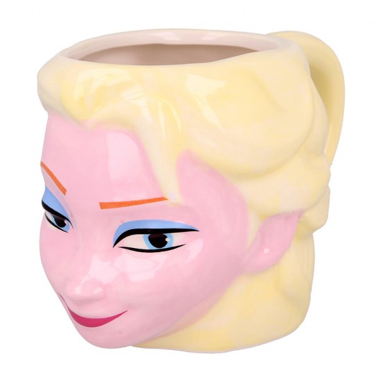 Elsa Ceramic Dolomite 3D Head Mug 11 oz in Gift Box  