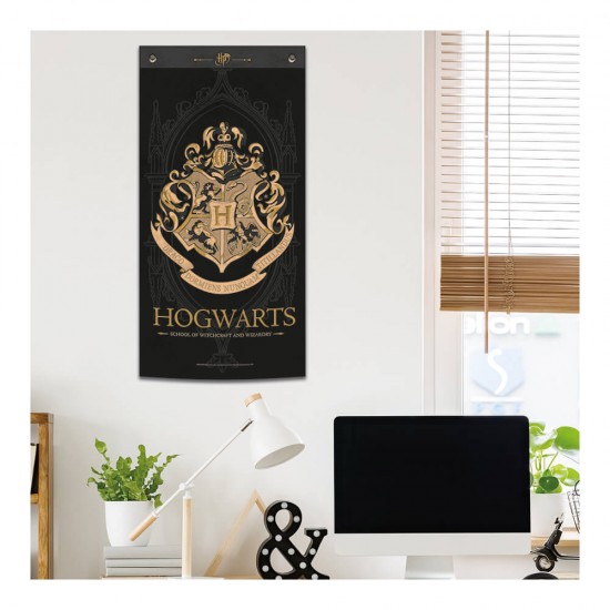 Harry Potter Wall Banner Hogwarts Black