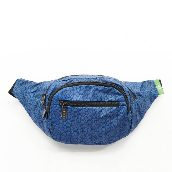 Navy Disrupted Cubes Bum Bag