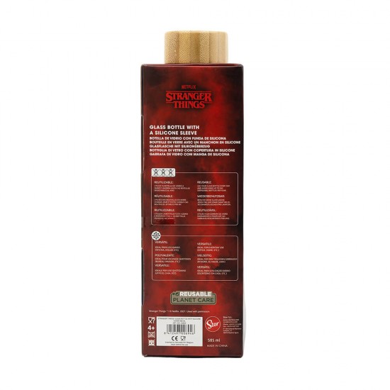 Stranger Things Glass Bottle With Silicone Cover 585 ml