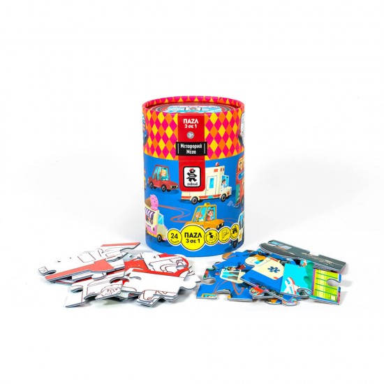 Μεταφορικά Μέσα: Παζλ 3 σε 1! Transportation