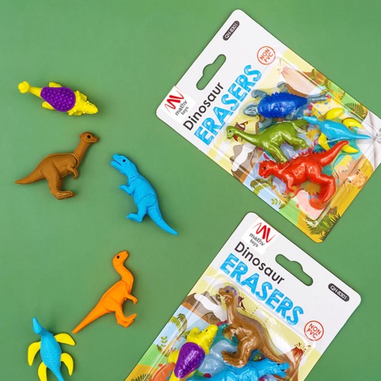 Fancy Eraser Set: Dinosaurs