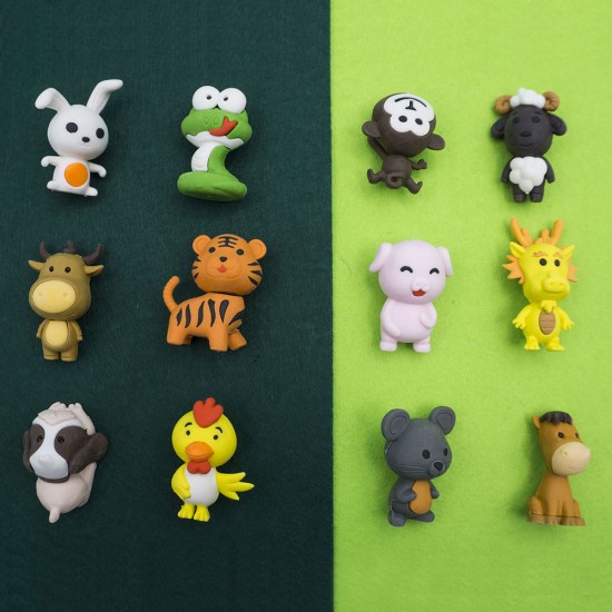 Fancy Eraser Set: Funny Animals