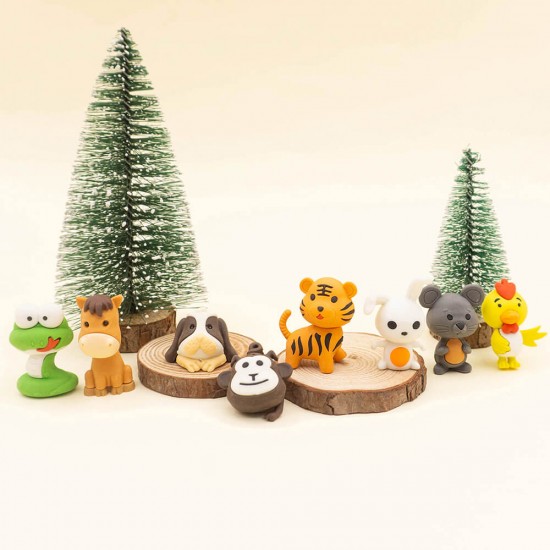 Fancy Eraser Set: Funny Animals