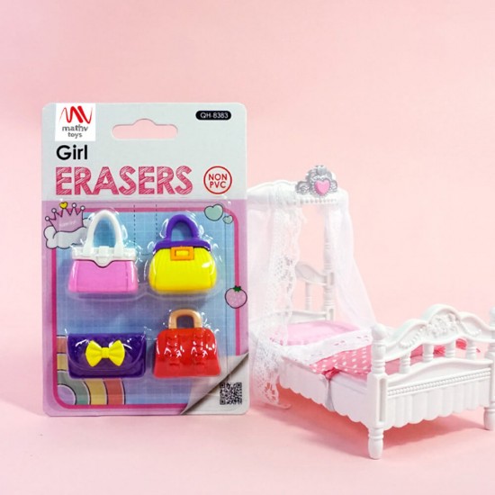 Fancy Eraser Set: Girl Going Out