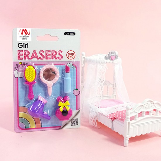 Fancy Eraser Set: Girl Going Out