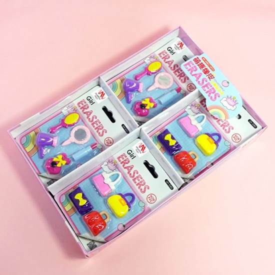 Fancy Eraser Set: Girl Going Out