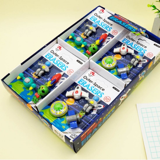 Fancy Eraser Set: Outer Space Explorer