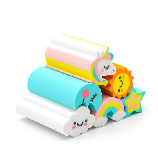 Fancy Eraser Set: Romantic Sky Unicorns