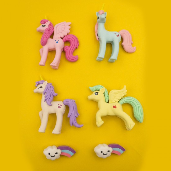 Fancy Eraser Set: Shinny Unicorns