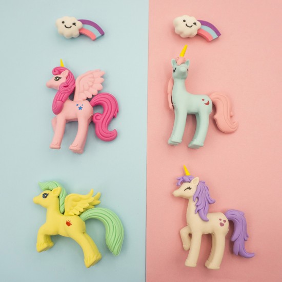 Fancy Eraser Set: Shinny Unicorns