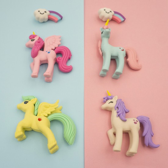 Fancy Eraser Set: Shinny Unicorns