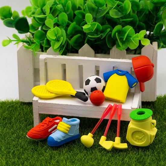 Fancy Eraser Set: Sports