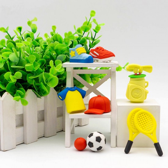 Fancy Eraser Set: Sports