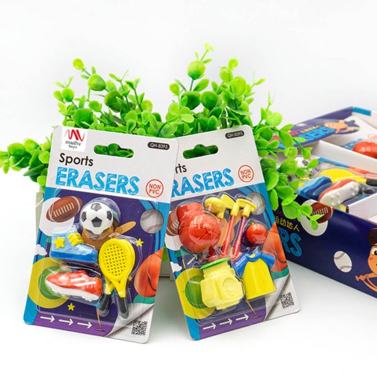 Fancy Eraser Set: Sports