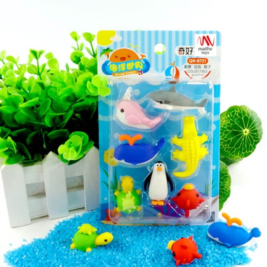 Fancy Eraser Set: Under the Sea