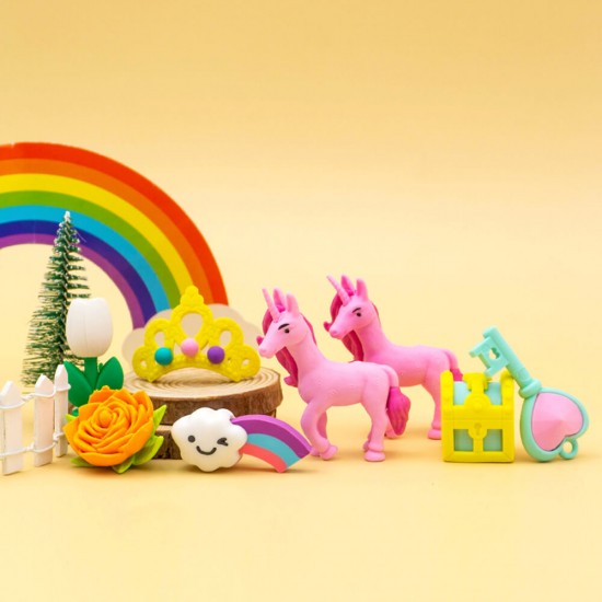 Fancy Eraser Set: Unicorn