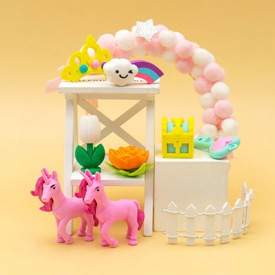 Fancy Eraser Set: Unicorn