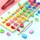 4 in 1 Wooden Rainbow Stacking Fishing Number Puzzle