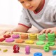 4 in 1 Wooden Rainbow Stacking Fishing Number Puzzle
