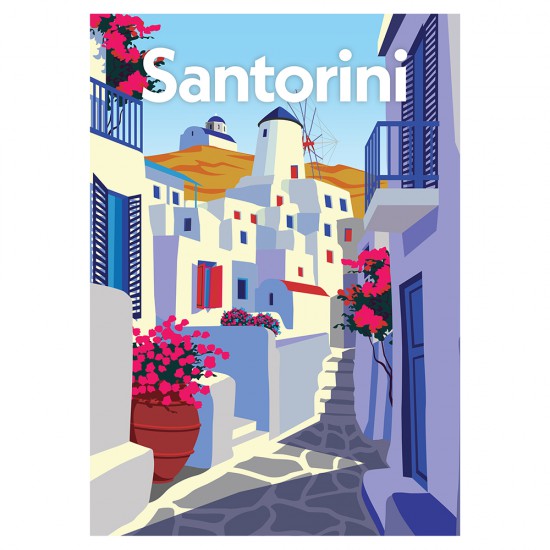 Elevate Travel Poster Jigsaws: Santorini ( 500pc)