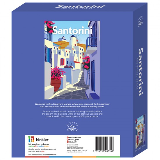 Elevate Travel Poster Jigsaws: Santorini ( 500pc)