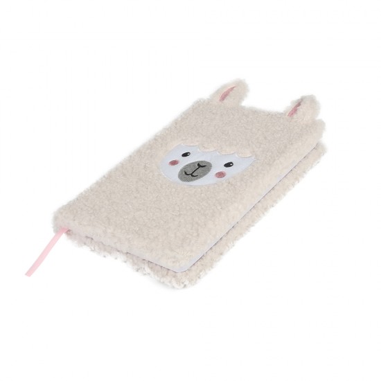 Llama A5 Plush Lined Notebook