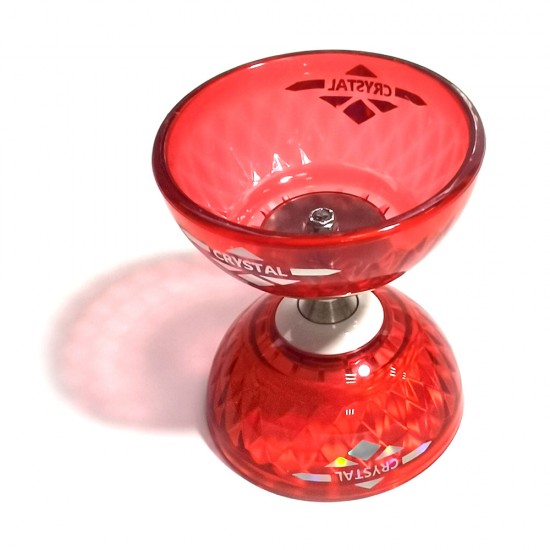 Set Acrobat Bearing Diabolo Crystal Red + aluminum hand sticks