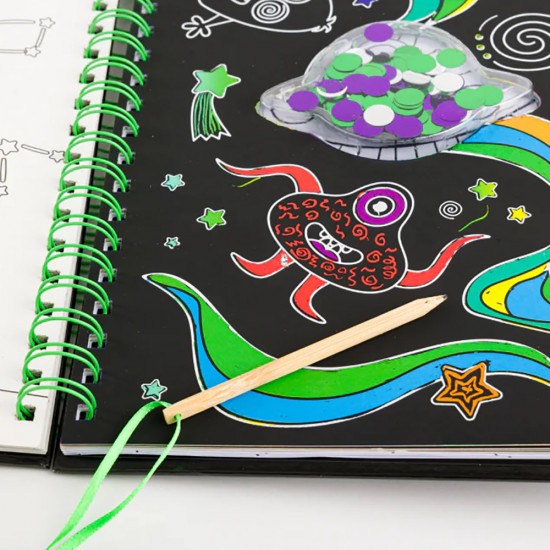 Scratch Art Sparkles: Space