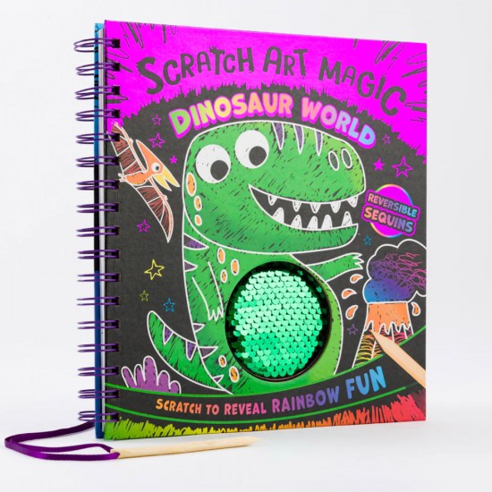 Scratch Art Sequins: Dinosaur World