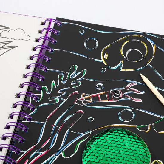 Scratch Art Sequins: Dinosaur World