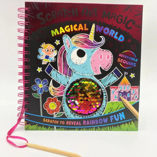 Scratch Art Sequins: Magical World