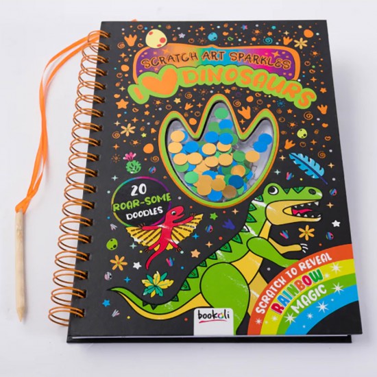 Scratch Art Sparkles: I Love Dinosaurs