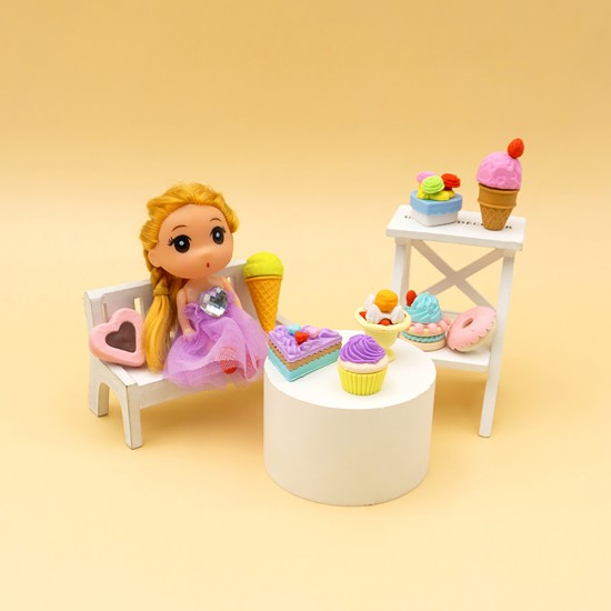 Fancy Eraser Set: Ice Cream