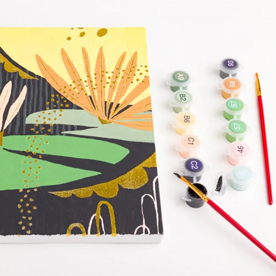 Paint by Numbers Canvas 25 x 25 Foil Reflections: Broken Lillies