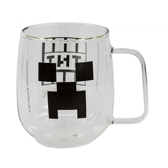 Minecraft Double Wall Glass Mug 290 ml