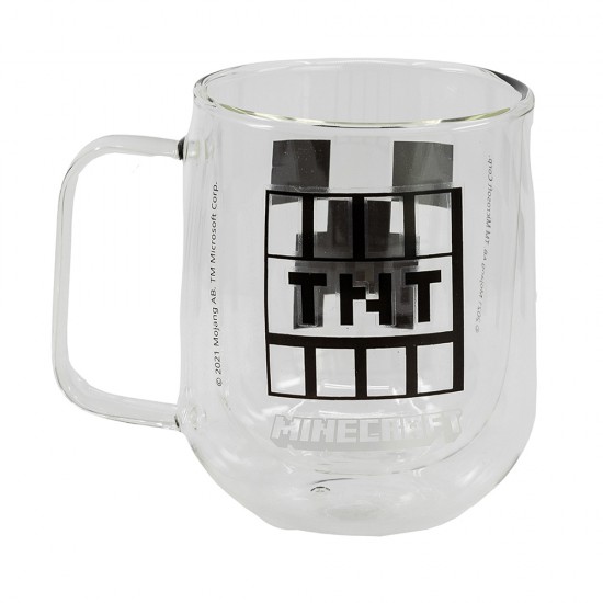 Minecraft Double Wall Glass Mug 290 ml