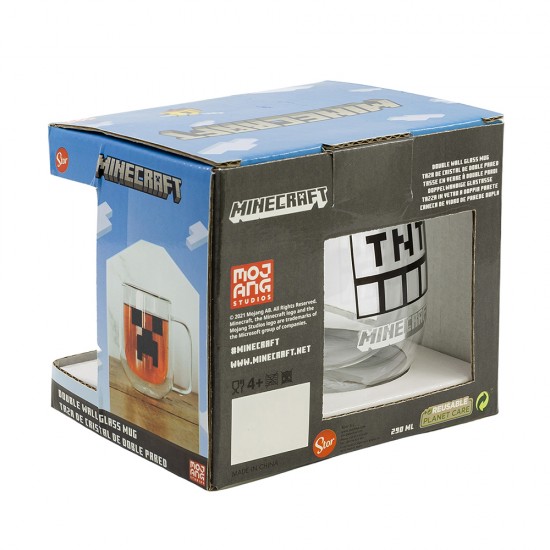 Minecraft Double Wall Glass Mug 290 ml