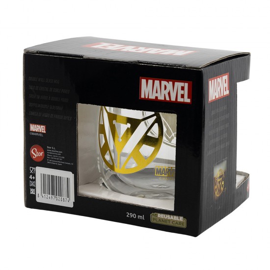 Marvel Double Wall Glass Mug 290 ml