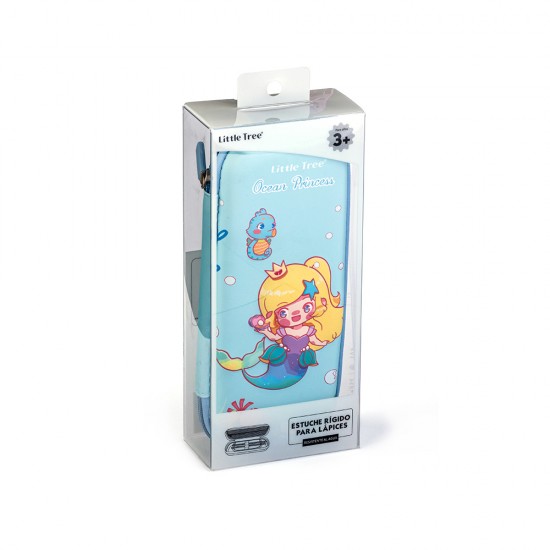 Ocean Princess 3D Embossed Hard Shell Pencil Case