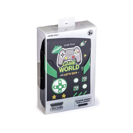 Game World 3D Embossed Hard Shell Pencil Case