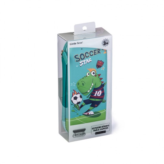 Soccer Star 3D Embossed Hard Shell Pencil Case