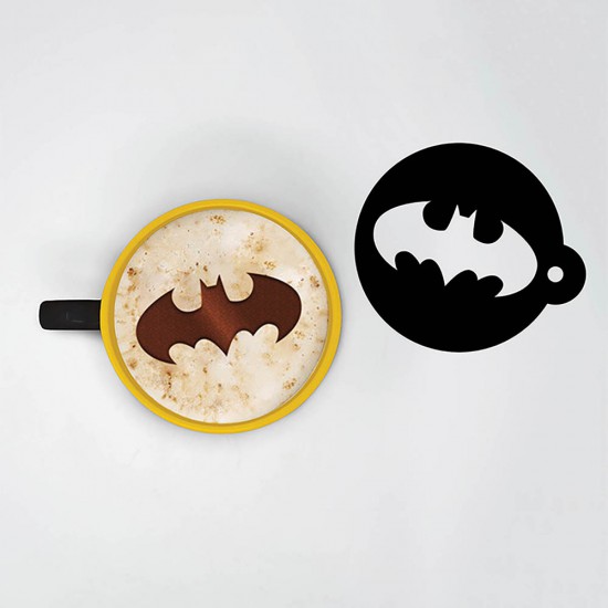 Batman (Symbol) Cappuccino Mug And Stencil