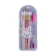 Cute Animals Set of 12 Pencil HB with Eraser, Grip & Sharpener