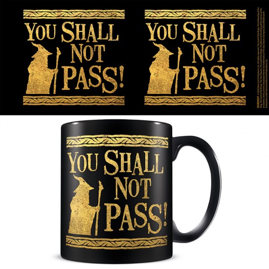 The Lord Of The Rings (You Shall Not Pass) Black Pod Mug